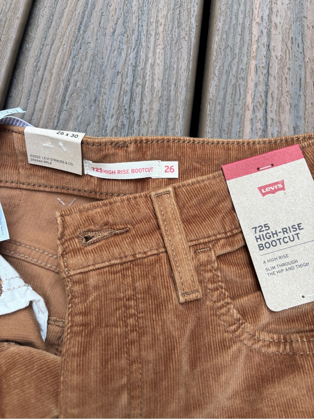Levi's Women's Corduroy Flare Jeans in Chestnut Brown - Picture 2 of 4